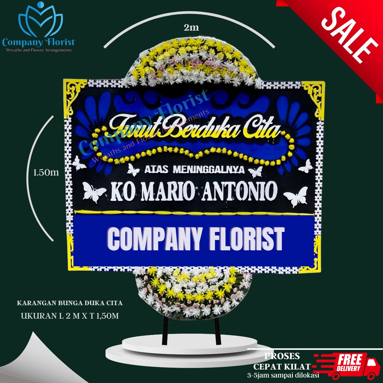 Papan Bunga Duka Cita Terlaris – Company Florist